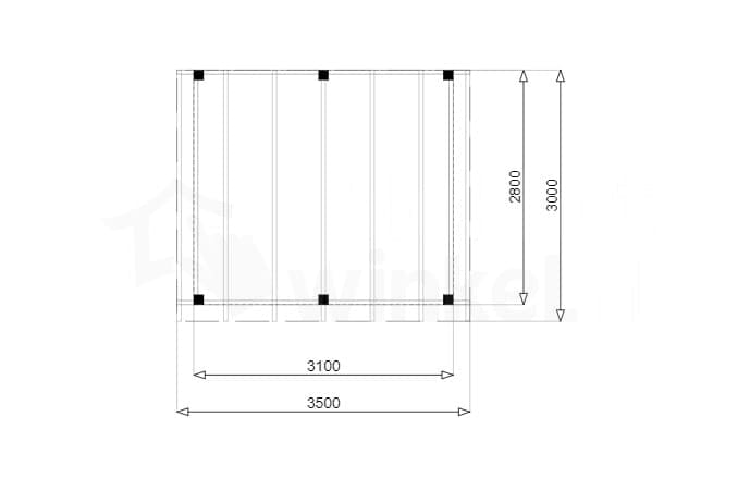 Douglas Overkapping Budget 350x300 - Outback - OBDE350300 - 350x300