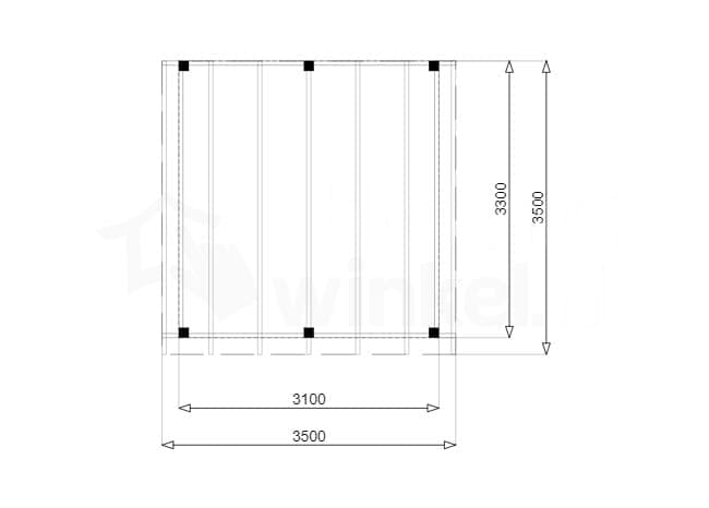 Douglas Overkapping Budget 350x350 - Outback - OBDE350350 - 350x350