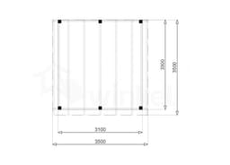 Douglas Overkapping Budget 350x350 - Outback - OBDE350350 - 350x350