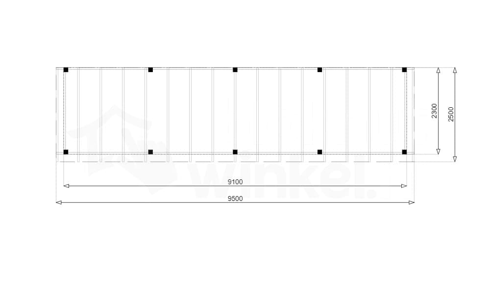 Douglas Overkapping Budget 950x250 - Outback - OBDE950250 - 950x250