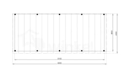 Douglas Overkapping Budget 950x400 - Outback - OBDE950400 - 950x400