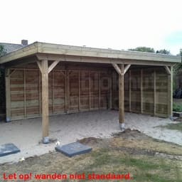 vrijstaande zelfbouw carport Outback Geïmpregneerde Vrijstaande Carport 360x600 - Outback - OVC360x600 - 360x600