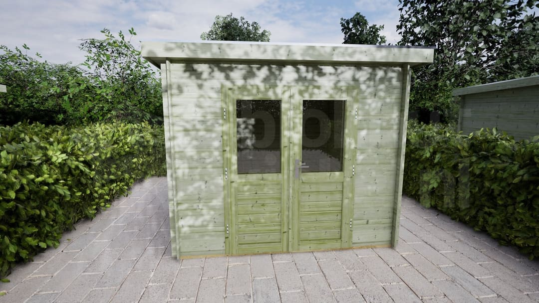 Blokhut Dahlia 250x250 Keteldruk geïmpregneerd | Inclusief EPDM, fundamentbalken en bezorging! - BHW Select - BL282525N00223 - 270x270