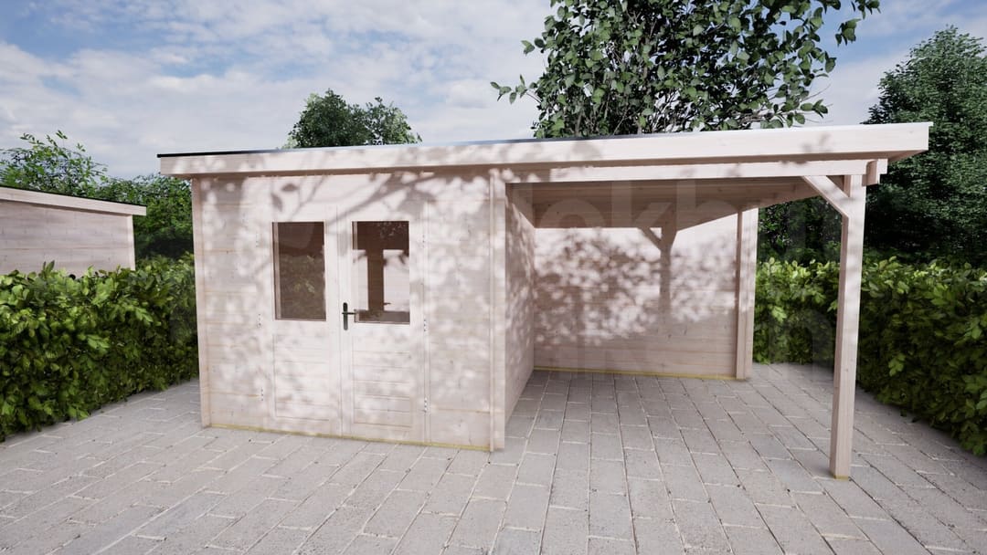 Blokhut Dahlia 250x250 + 250 | Inclusief EPDM, fundamentbalken en bezorging! - BHW Select - BL282525B2520 - 270x270