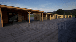 Maatkwerk douglas tuinhuis met glaswanden