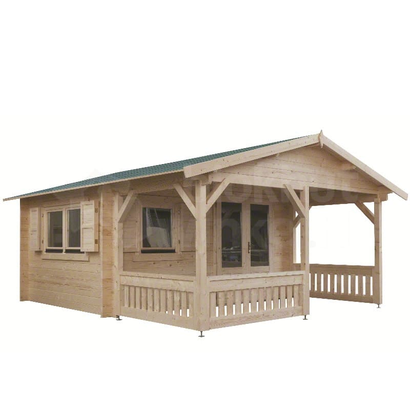 blokhut Malaga B geïmpregneerd - Interflex - 4x4+2-DI - 440x440