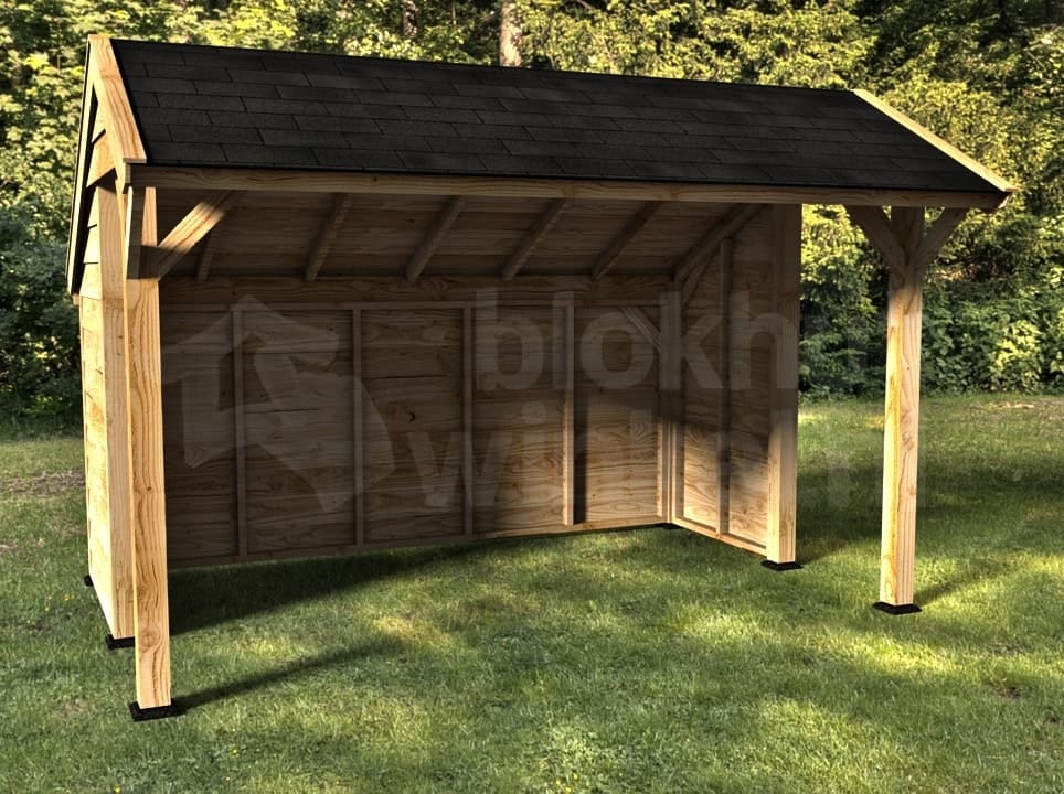 kapschuur Woodvision Kapschuur Comfort 400x250 geïmpregneerd incl. GRATIS shingles t.w.v. € 140,- - Woodvision - 44540 - 405x322