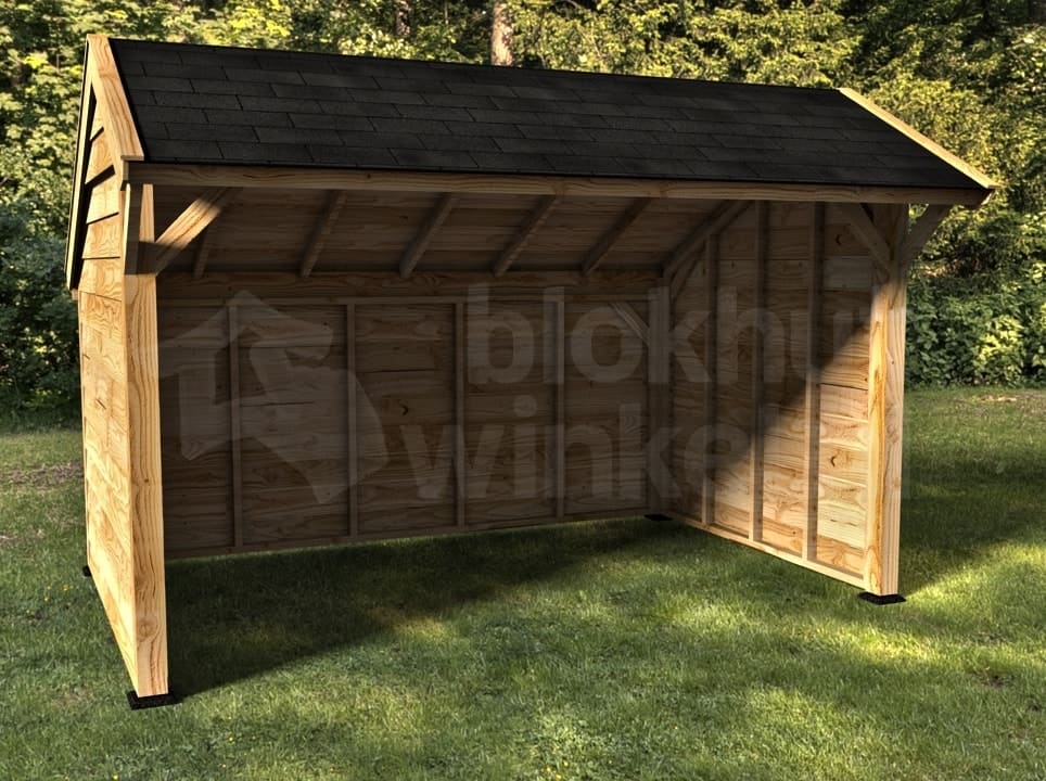 kapschuur Woodvision Kapschuur Comfort 400x250 geïmpregneerd incl. GRATIS shingles t.w.v. € 140,- - Woodvision - 44540 - 405x322