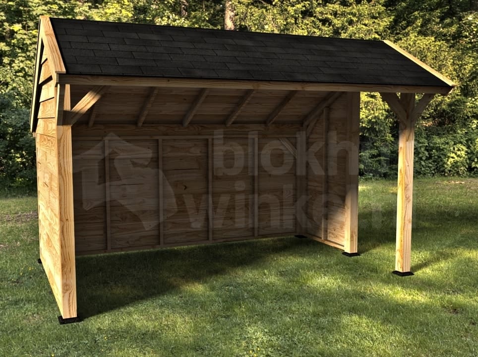kapschuur Woodvision Kapschuur Comfort 400x250 geïmpregneerd incl. GRATIS shingles t.w.v. € 140,- - Woodvision - 44540 - 405x322