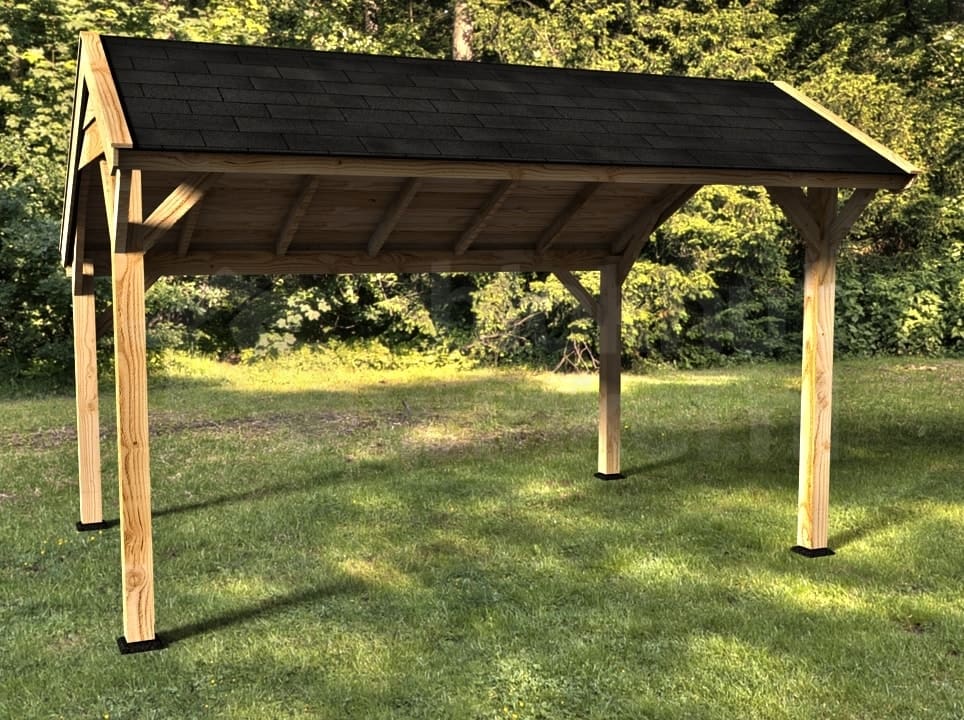 kapschuur Woodvision Kapschuur Comfort 400x250 geïmpregneerd incl. GRATIS shingles t.w.v. € 140,- - Woodvision - 44540 - 405x322