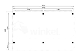Woodvision Kapschuur Comfort 500x250 geïmpregneerd 