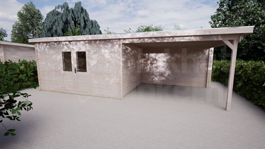 Blokhut Lavendel 400x300 + 400 | Inclusief EPDM, fundamentbalken en bezorging! - BHW Select - BL284030B4020 - 420x320