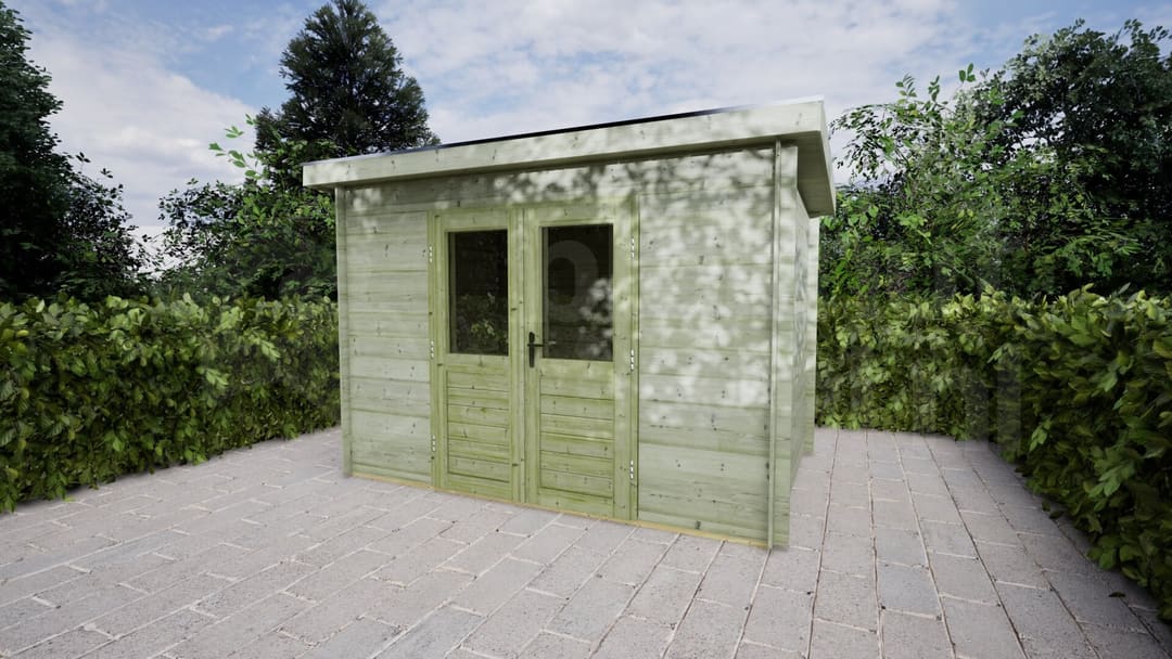 Blokhut Magnolia 300x200 Keteldruk geïmpregneerd | Inclusief EPDM, fundamentbalken en bezorging! - BHW Select - BL283020N00223 - 320x220