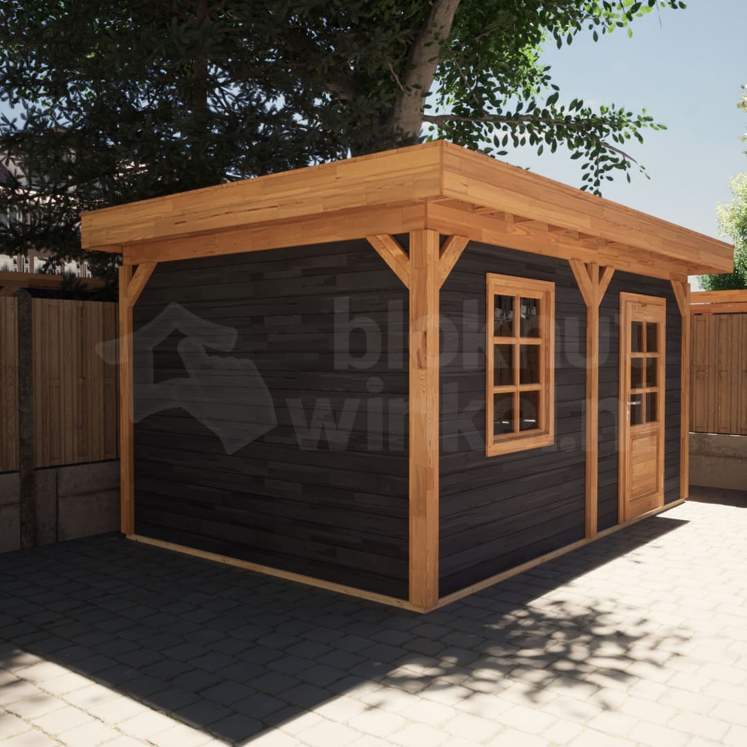 actie blokhut plat dak New Jersey 450x450 geïmpregneerd - Luxhouse - FFNJ450450-DI - 450x450
