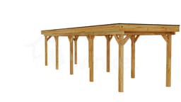 3D Render Houten Outback Douglas Vrijstaande Veranda 1100x300
