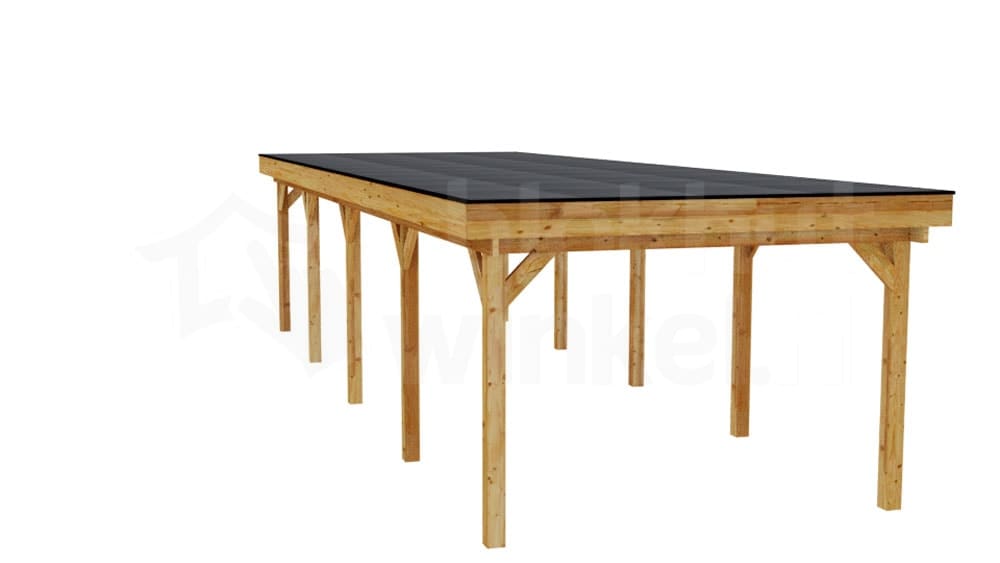 3D Render Houten Outback Douglas Vrijstaande Veranda 1150x400