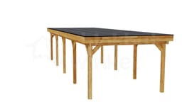 3D Render Houten Outback Douglas Vrijstaande Veranda 1150x400