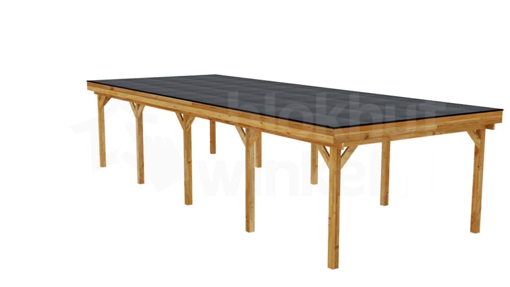 3D Render Houten Outback Douglas Vrijstaande Veranda 1150x450