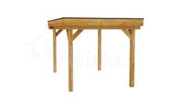 3D Render Houten Outback Douglas Vrijstaande Veranda 300x450