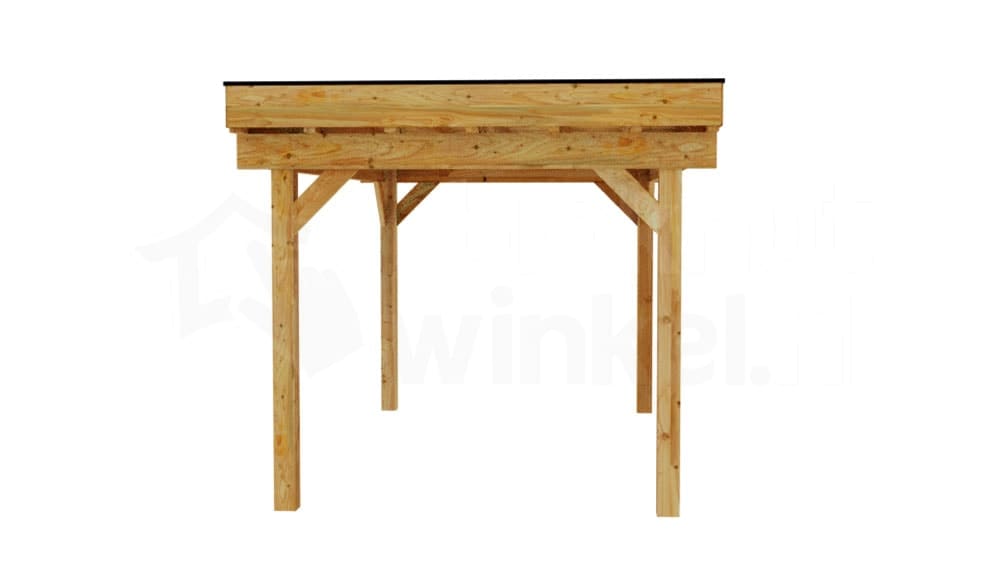 3D Render Houten Outback Douglas Vrijstaande Veranda 300x500