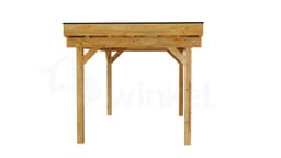 3D Render Houten Outback Douglas Vrijstaande Veranda 300x500