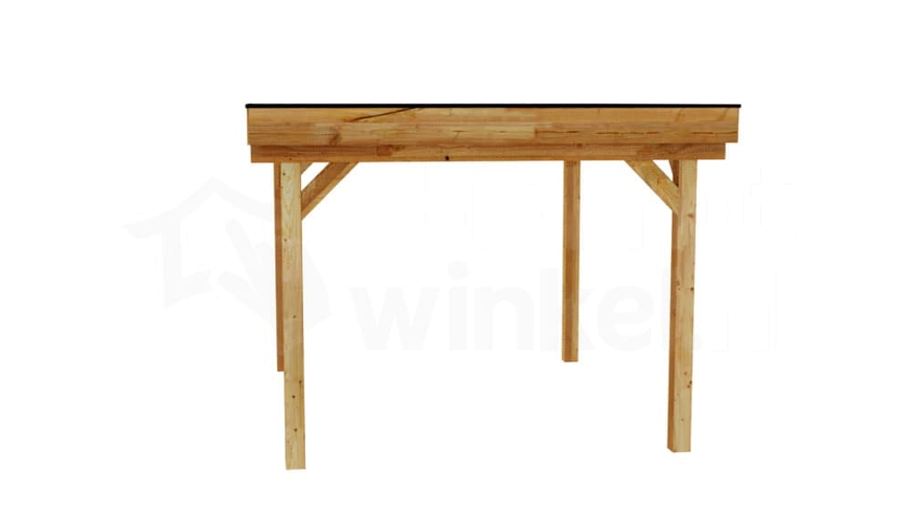 3D Render Houten Outback Douglas Vrijstaande Veranda 350x400
