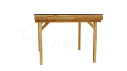 3D Render Houten Outback Douglas Vrijstaande Veranda 350x400