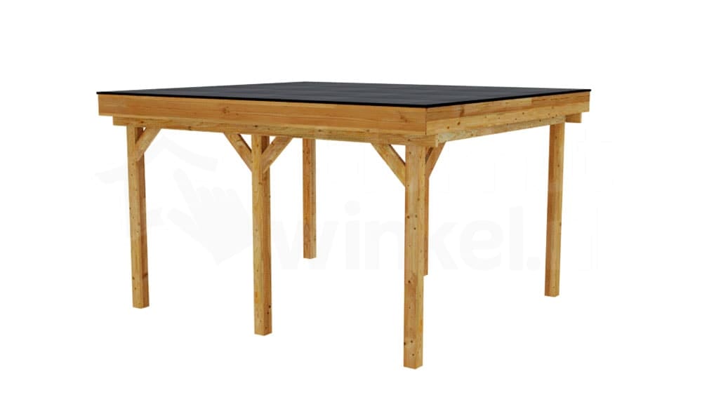 3D Render Houten Outback Douglas Vrijstaande Veranda 450x400