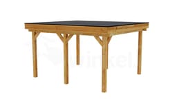 3D Render Houten Outback Douglas Vrijstaande Veranda 450x400