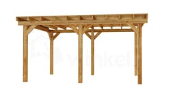 3D Render Houten Outback Douglas Vrijstaande Veranda 500x400