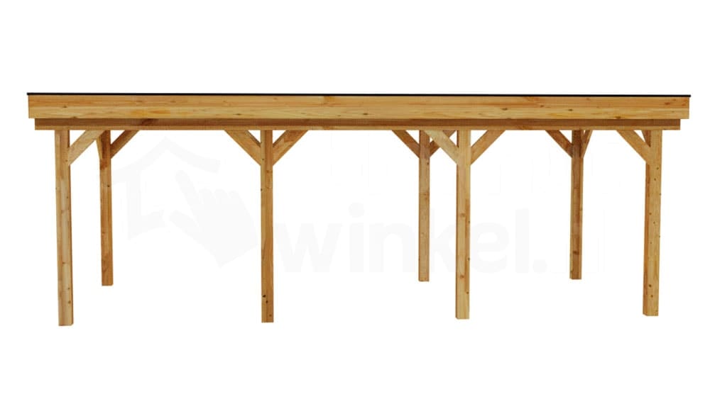 3D Render Houten Outback Douglas Vrijstaande Veranda 750x350