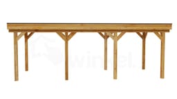 3D Render Houten Outback Douglas Vrijstaande Veranda 750x350