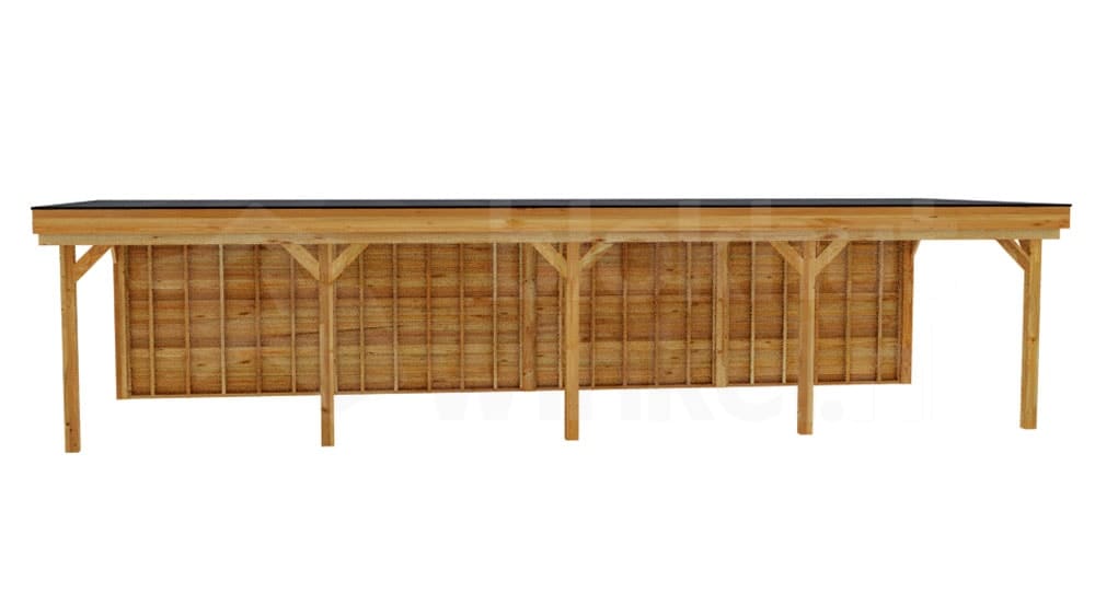 vrijstaande zelfbouw douglas veranda Outback Douglas Vrijstaande Veranda 1150x450 - Outback - ODVV1150x450 - 1150x450