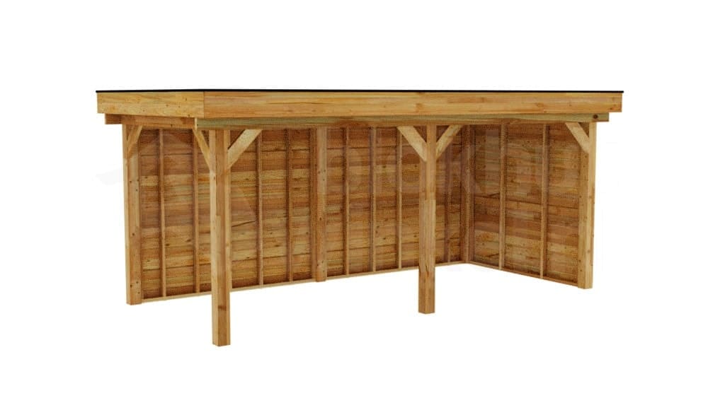 vrijstaande zelfbouw douglas veranda Outback Douglas Vrijstaande Veranda 600x300 - Outback - ODVV600x300 - 600x300