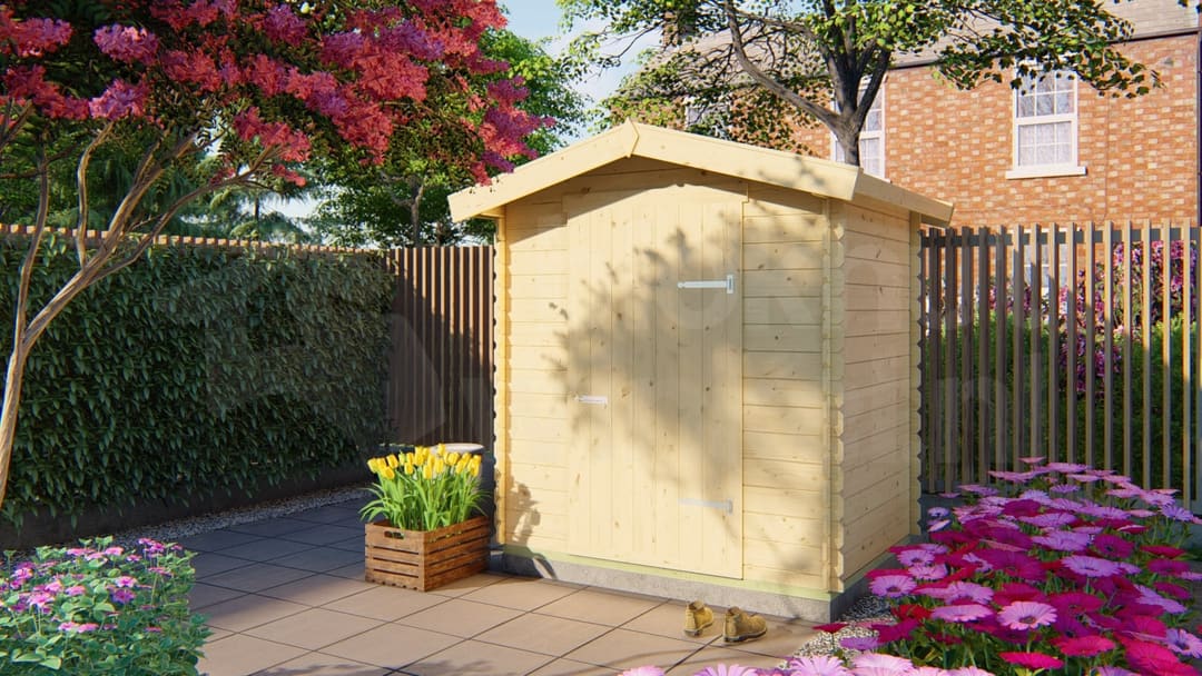 tuinhuis Blokhut Irina geïmpregneerd | Inclusief fundamentbalken, shingles, startset, ramen en deuren en bezorging! - Tuindeco - 40.0165-DI - 200x155