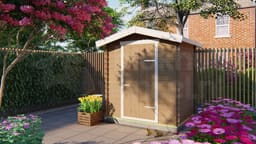 tuinhuis Blokhut Irina geïmpregneerd | Inclusief fundamentbalken, shingles, startset, ramen en deuren en bezorging! - Tuindeco - 40.0165-DI - 200x155