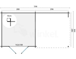 blokhut Blokhut Chappo | Inclusief fundamentbalken, easyroofing, startset en bezorging! - Tuindeco - 40.0194 - 300x300