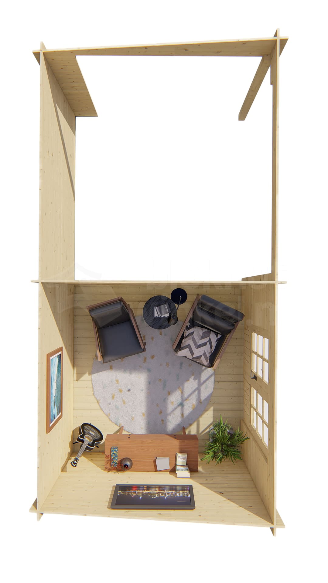 blokhut Blokhut Chappo | Inclusief fundamentbalken, easyroofing, startset en bezorging! - Tuindeco - 40.0194 - 300x300