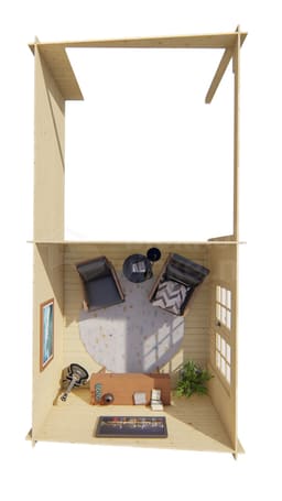 blokhut Blokhut Chappo | Inclusief fundamentbalken, easyroofing, startset en bezorging! - Tuindeco - 40.0194 - 300x300