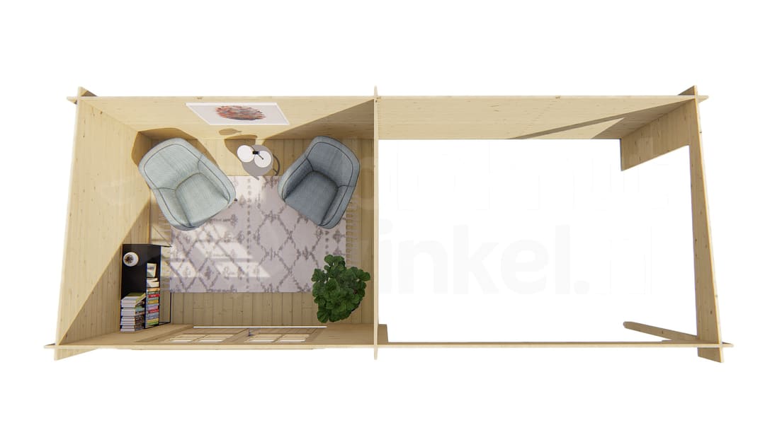 blokhut Blokhut Freddy | Inclusief fundamentbalken, easyroofing, startset en bezorging! - Tuindeco - 40.0195 - 300x250