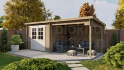 blokhut Blokhut Freddy | Inclusief fundamentbalken, easyroofing, startset en bezorging! - Tuindeco - 40.0195 - 300x250