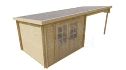blokhut Blokhut Freddy | Inclusief fundamentbalken, easyroofing, startset en bezorging! - Tuindeco - 40.0195 - 300x250