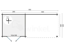 tuindeco actieblokhut Blokhut Charlotta | Inclusief fundamentbalken, easyroofing, startset en bezorging! - Tuindeco - 40.0198 - 300x300