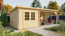 tuindeco actieblokhut Blokhut Charlotta | Inclusief fundamentbalken, easyroofing, startset en bezorging! - Tuindeco - 40.0198 - 300x300