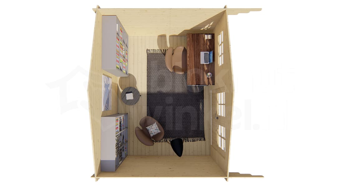 tuinhuis Blokhut Ingmar | Inclusief fundamentbalken, shingles, startset en bezorging! - Tuindeco - 40.0600 - 380x300