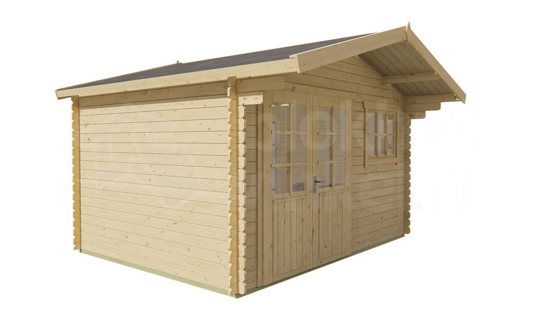 tuinhuis Blokhut Ingmar | Inclusief fundamentbalken, shingles, startset en bezorging! - Tuindeco - 40.0600 - 380x300
