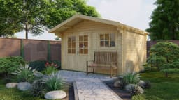 tuinhuis Blokhut Ingmar | Inclusief fundamentbalken, shingles, startset en bezorging! - Tuindeco - 40.0600 - 380x300