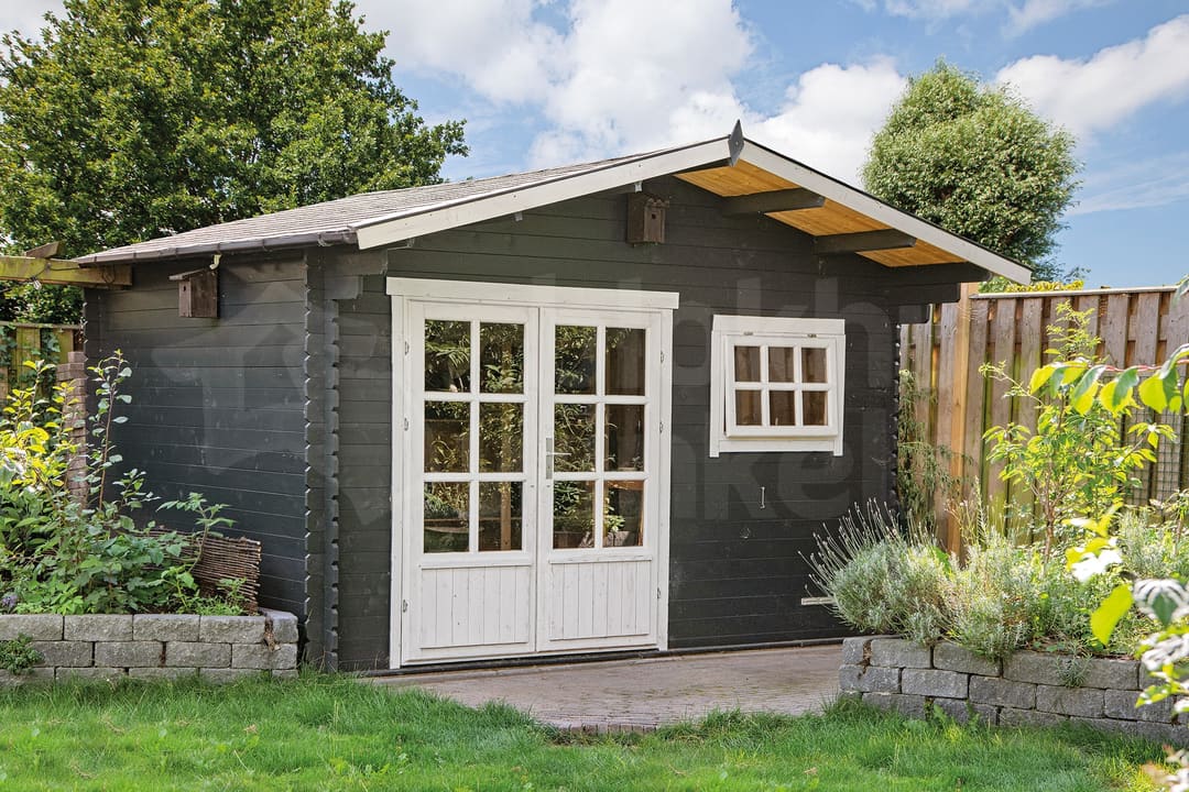 tuinhuis Blokhut Ingmar | Inclusief fundamentbalken, shingles, startset en bezorging! - Tuindeco - 40.0600 - 380x300