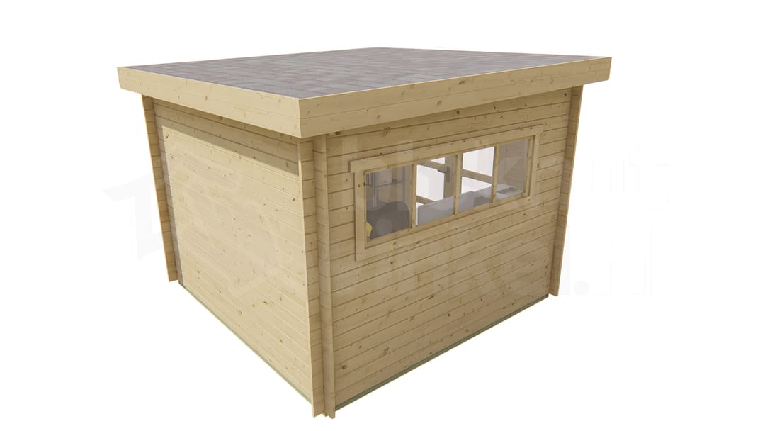 blokhut Blokhut Bodine geïmpregneerd | Inclusief fundamentbalken, easyroofing, startset en bezorging! - Tuindeco - 40.0745-DI - 298x298