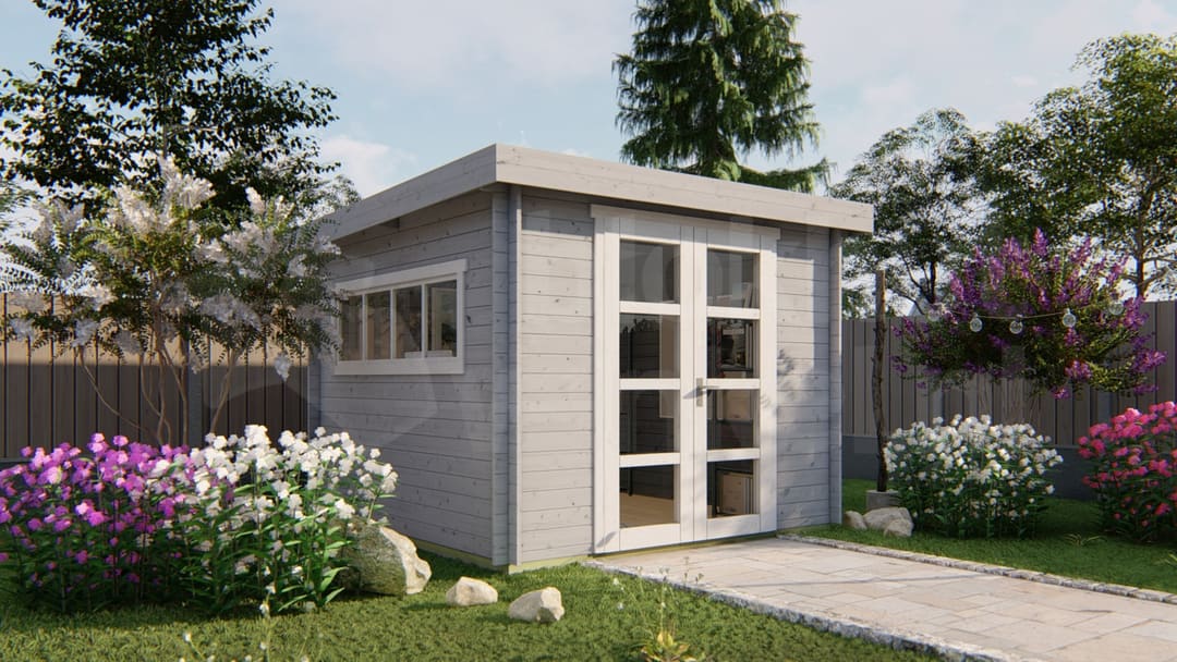 blokhut Blokhut Bodine geïmpregneerd | Inclusief fundamentbalken, easyroofing, startset en bezorging! - Tuindeco - 40.0745-DI - 298x298